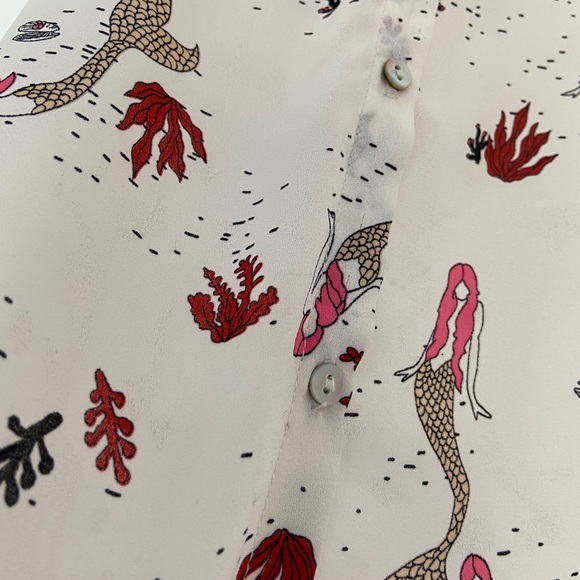Chic Zara Mermaid Printed Long Sleeve Shirt XS - Picture 4 of 7